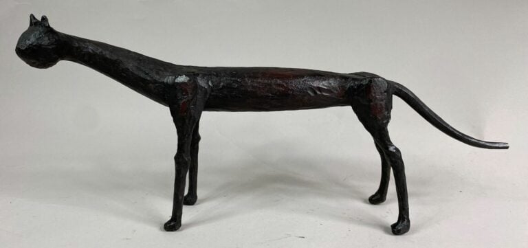 André FABRE (1920-2011) - Chat - Sculpture en acier forgé - Années fin 1980/ dé…