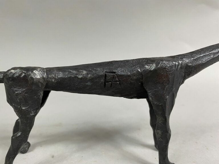 André FABRE (1920-2011) - Chat - Sculpture en acier forgé - Années fin 1980/ dé…