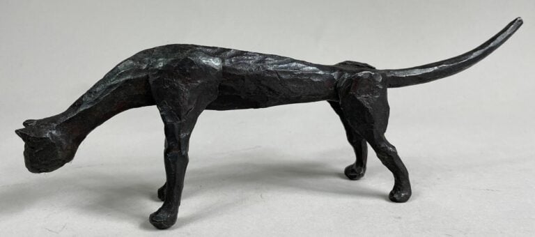 André FABRE (1920-2011) - Chat - Sculpture en acier forgé - Années fin 1980/ dé…
