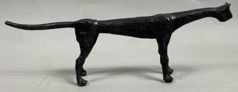 André FABRE (1920-2011) - Chat - Sculpture en acier forgé - Années fin 1980/déb…