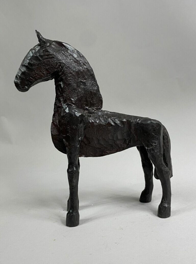 André FABRE (1920-2011) - Cheval - Sculpture en acier forgé - Années 1980 - 24,…