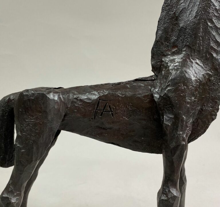 André FABRE (1920-2011) - Cheval - Sculpture en acier forgé - Années 1980 - 26,…