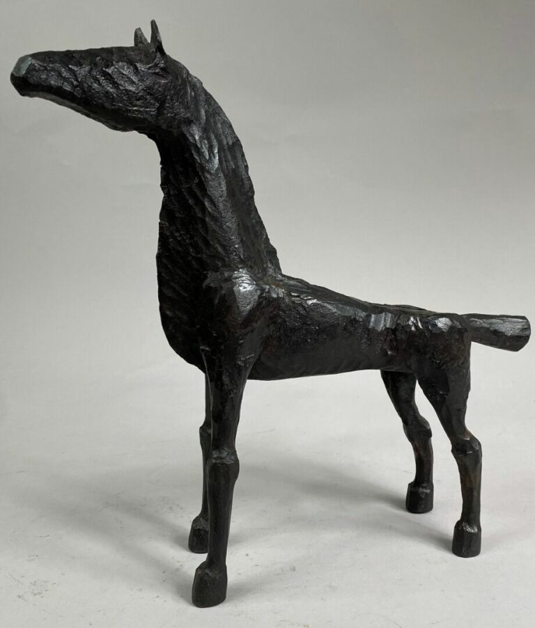 André FABRE (1920-2011) - Cheval - Sculpture en acier forgé - Années 1980 - 27,…