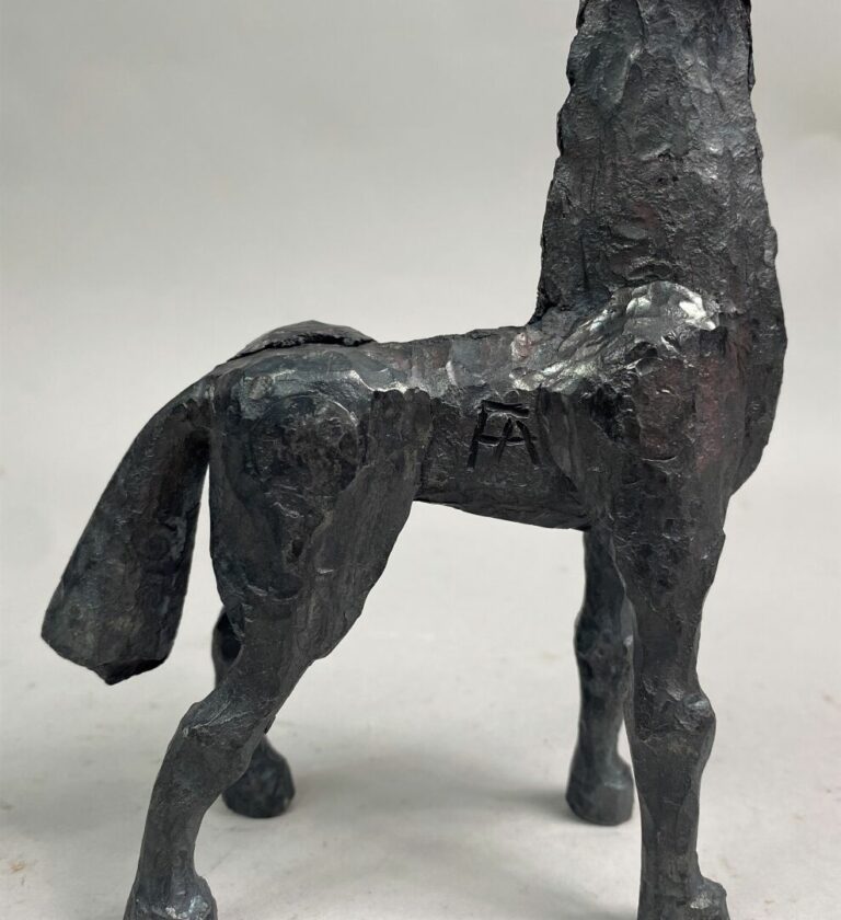 André FABRE (1920-2011) - Cheval - Sculpture en acier forgé - Années fin 1980/d…