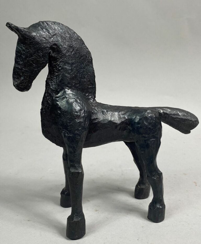 André FABRE (1920-2011) - Cheval - Sculpture en acier forgé - Années fin 1980/d…
