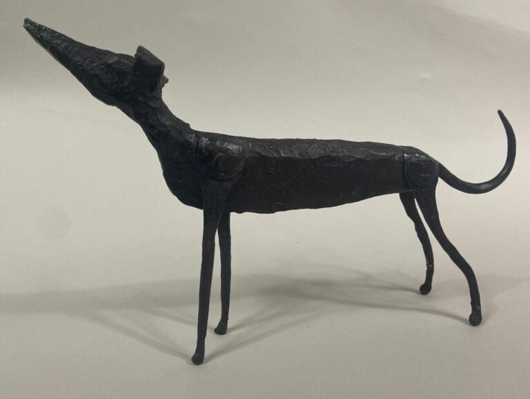 André FABRE (1920-2011) - Chien Lévrier - Sculpture en acier forgé - Années 195…