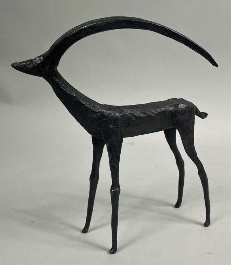 André FABRE (1920-2011) - Gazelle - Sculpture en acier forgé - Années 1950/1960…