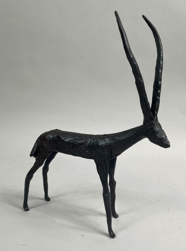 André FABRE (1920-2011) - Gazelle - Sculpture en acier forgé - Années 1950/1960…