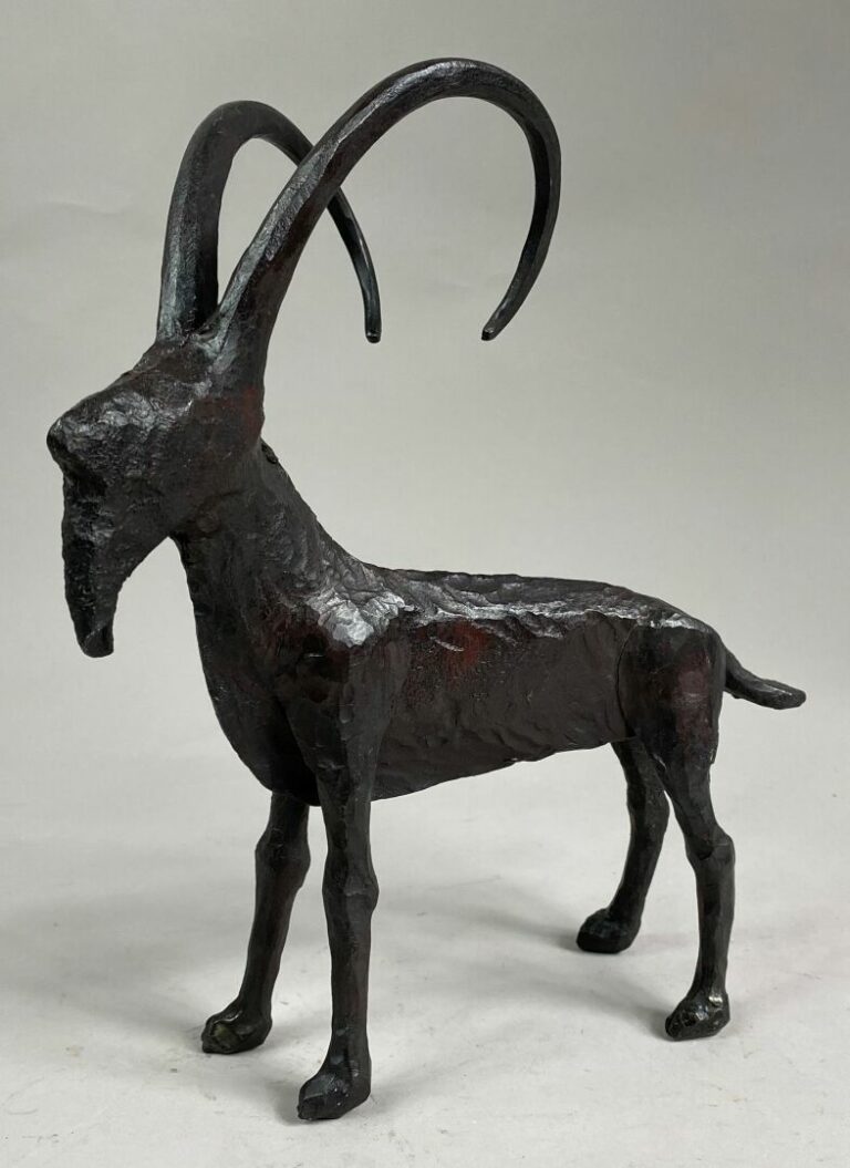 André FABRE (1920-2011) - Mouflon - Sculpture en acier forgé - Années 1970 - 27…