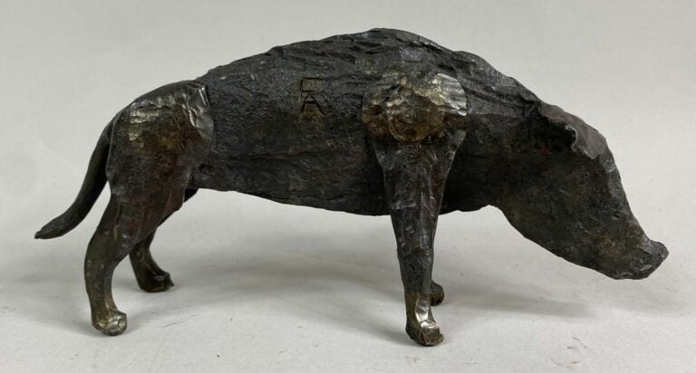 André FABRE (1920-2011) - Sanglier - Sculpture en acier forgé - Années 1960/197…