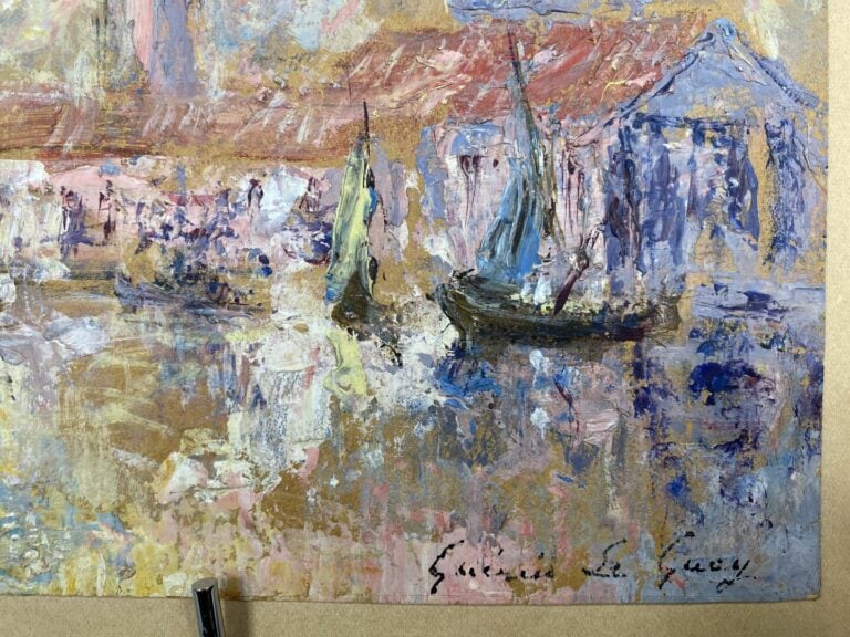 André GUERIN LE GUAY (1872- ?) - Vue de Venise - Gouache sur carton - Signé en…