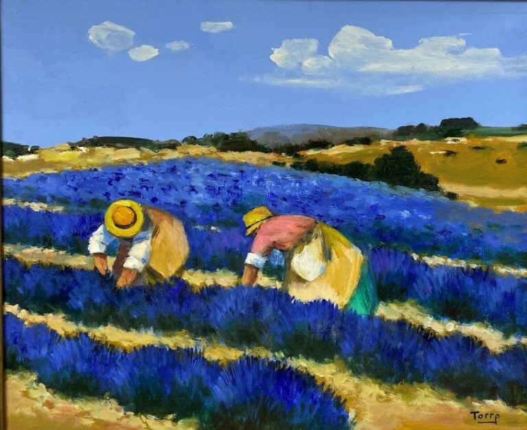 André TORRE (1929-1999) - Les lavandières - Huile sur toile, signée en bas à dr…