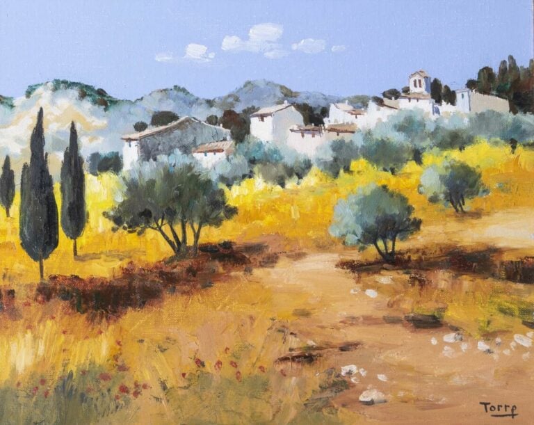 André TORRE (1929-1999) - Pays niçois - Huile sur toile, signée en bas à droite…