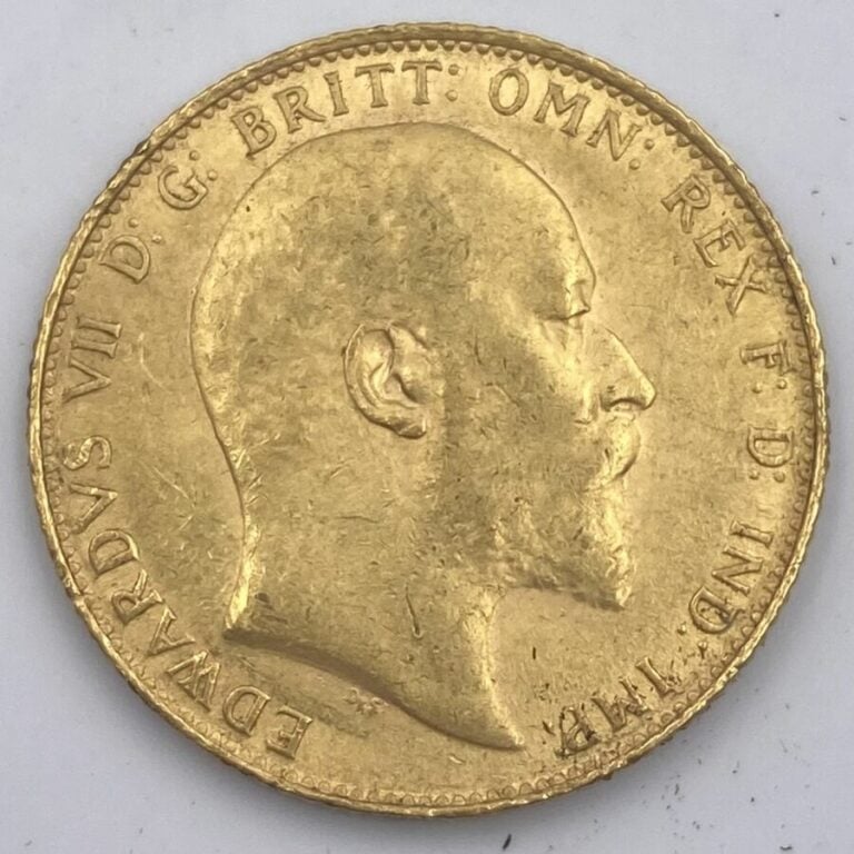 ANGLETERRE - Ensemble de 4 Souverains en or de type Edward VII - -Un souverain…