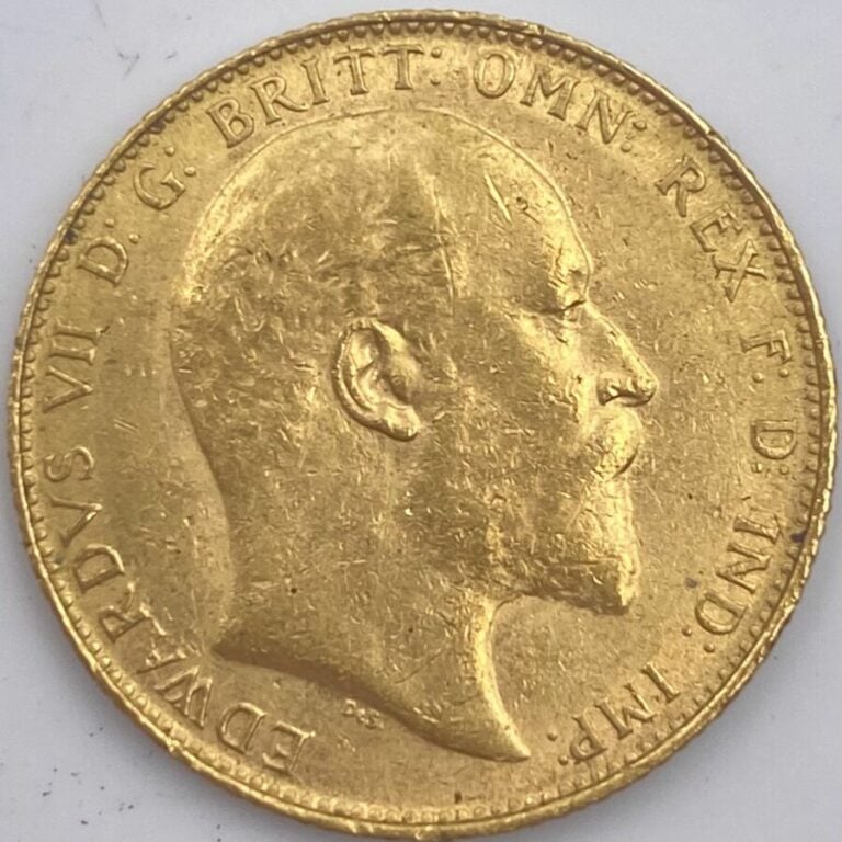 ANGLETERRE - Ensemble de 4 Souverains en or de type Edward VII - -Un souverain…