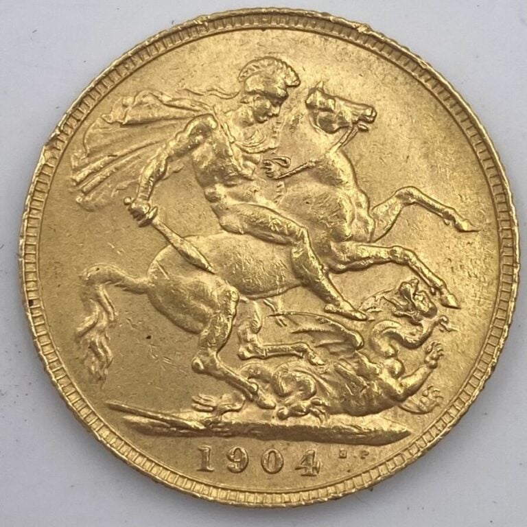 ANGLETERRE - Ensemble de 4 Souverains en or de type Edward VII - -Un souverain…