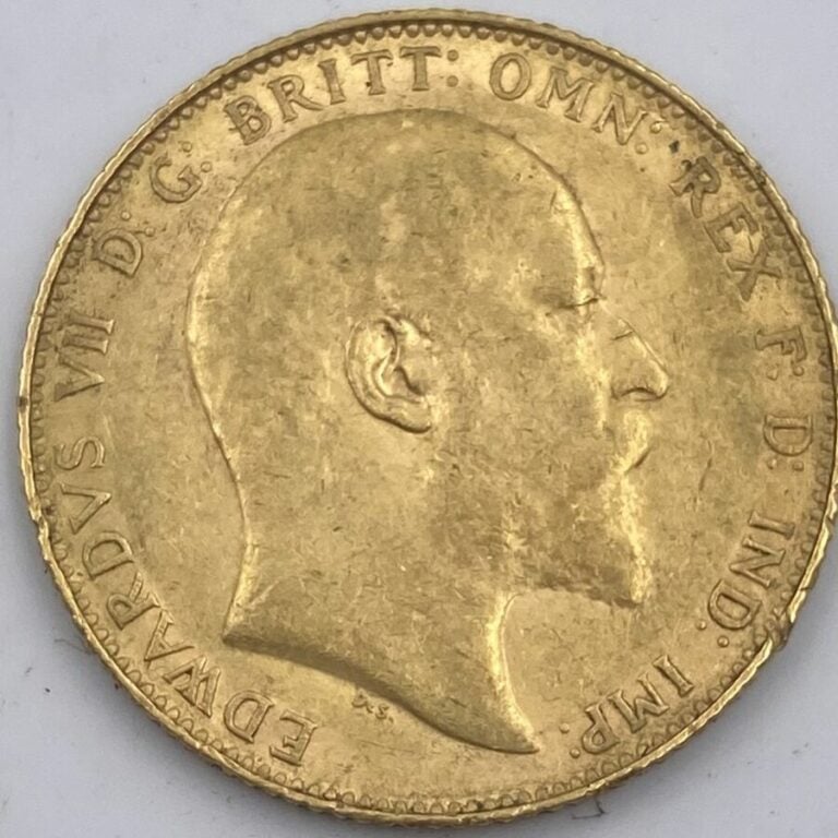 ANGLETERRE - Ensemble de 4 Souverains en or de type Edward VII - -Un souverain…