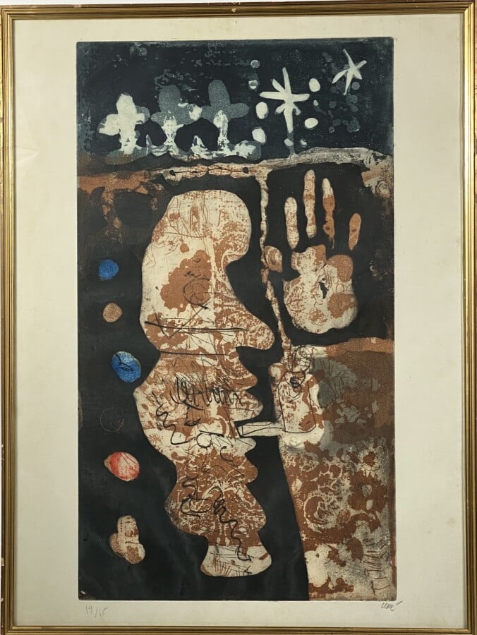 Antoni CLAVÉ (1913-2005) - Roi à la pipe, 1969 (Passeron 197) - Eau-forte et aq…