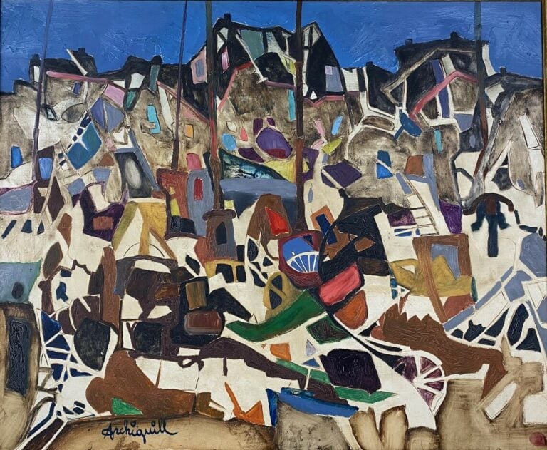 ARCHIGUILLE (1932-2017) - Accident de la circulation - Huile sur toile, signée…