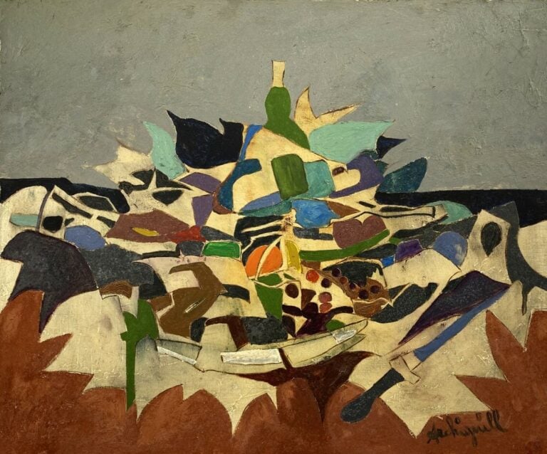 ARCHIGUILLE (1932-2017) - Corbeille de fruits - Huile sur toile, signée en bas…