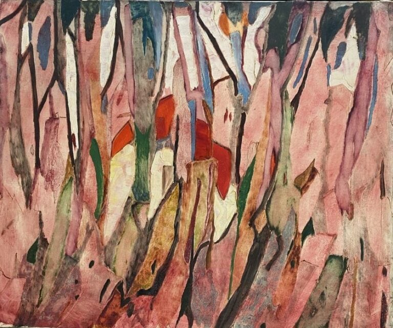 ARCHIGUILLE (1932-2017) - Coucher de soleil en Sologne - Huile sur toile, non s…