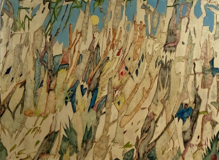 ARCHIGUILLE (1932-2017) - Eaux et forêts n°7 - Huile sur toile, signée en bas à…