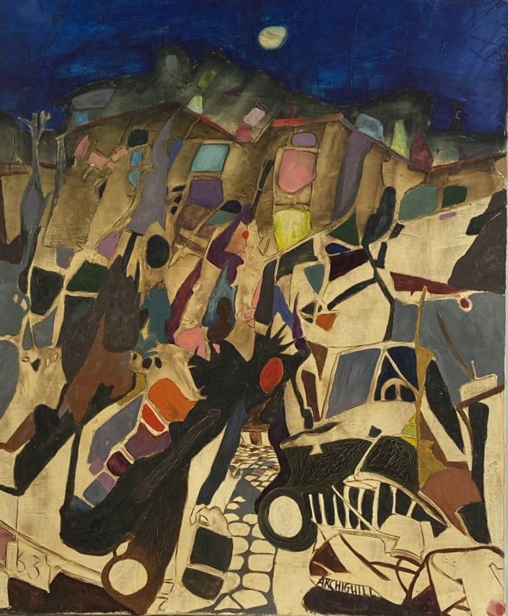 ARCHIGUILLE (1932-2017) - Encombrements - Huile sur toile, signée en bas vers l…