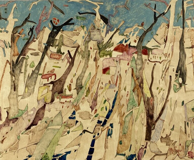 ARCHIGUILLE (1932-2017) - Fin de l'hiver - Huile sur toile, signée en bas à dro…