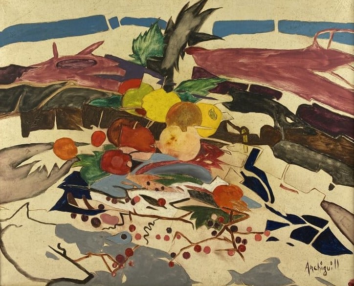 ARCHIGUILLE (1932-2017) - La réflexion déforme la vision, Cézanne - Huile sur t…