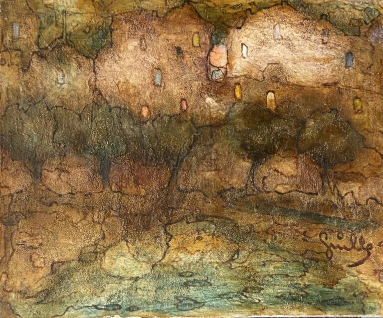 ARCHIGUILLE (1932-2017) - Lune sur HLM - Huile sur toile, signée en bas à droit…