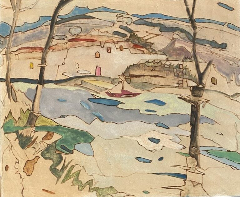 ARCHIGUILLE (1932-2017) - Maisonnette - Huile sur toile, non signée - Titrée au…