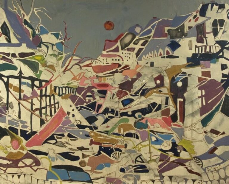 ARCHIGUILLE (1932-2017) - Séisme - Huile sur toile, signée en bas à droite - Ti…
