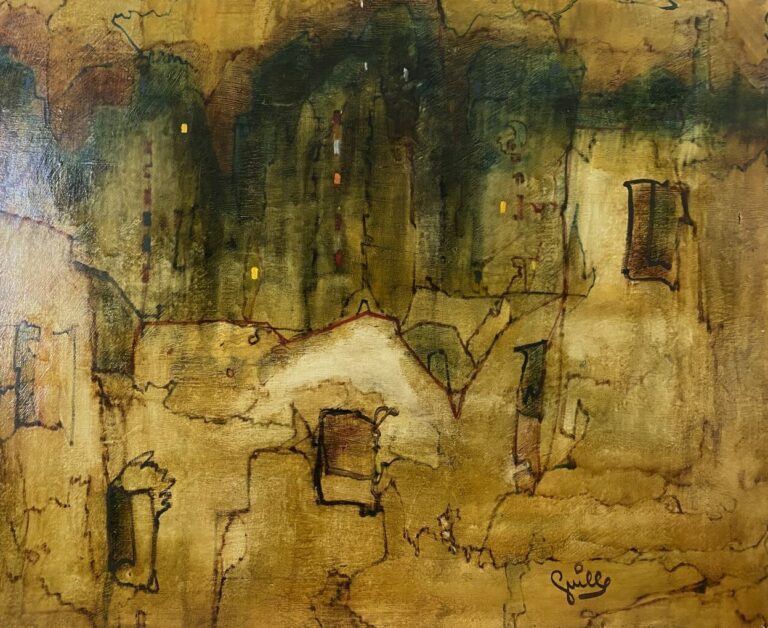 ARCHIGUILLE (1932-2017) - Toits de Paris - Huile sur toile, signée en bas vers…