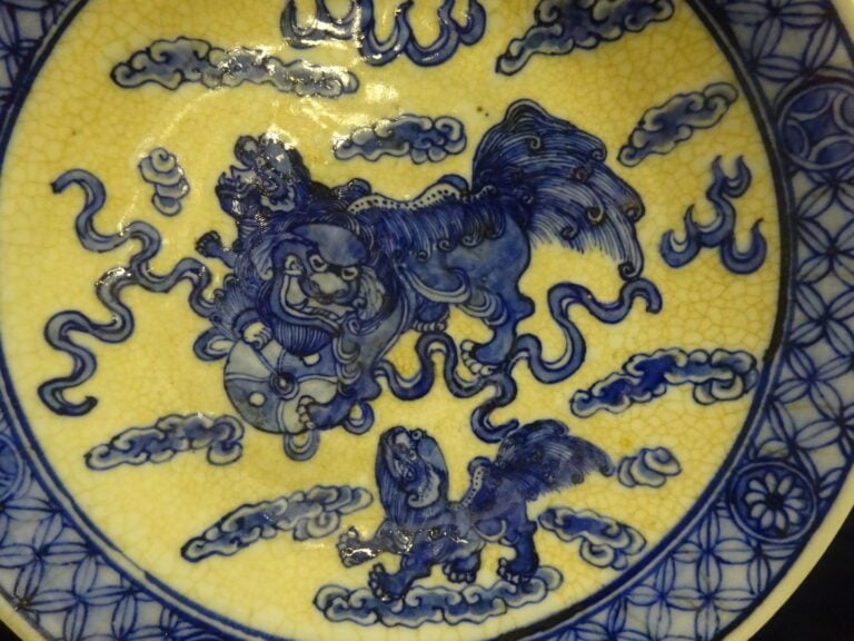 [-] ASSIETTE EN PORCELAINE BLEU BLANC, NANKIN - Chine, - Porcelaine émaillée be…