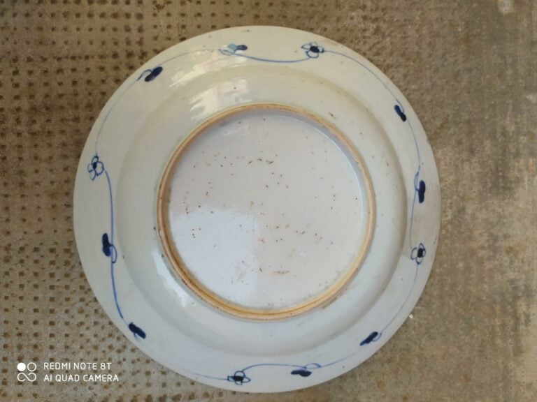 ASSIETTE EN PORCELAINE KRAAK - Chine, Dynastie Ming - D: 21,5 cm - - A KRAAK PO…