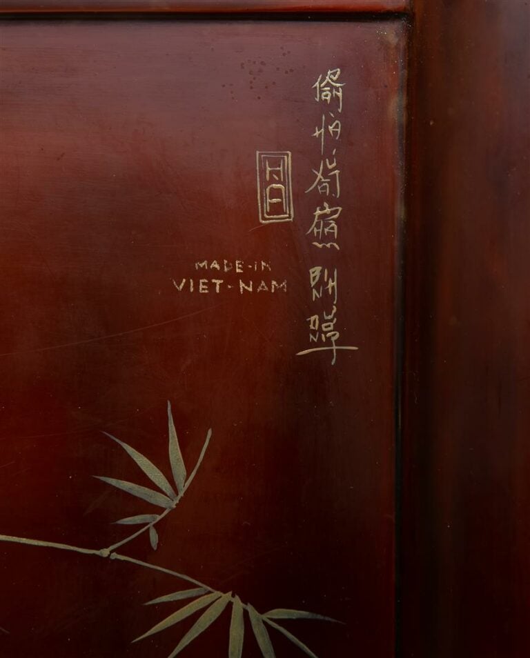 [/] Atelier de TRAN VAN HA (Vietnam / Indochine, Actif XXe siècle) - La bambous…