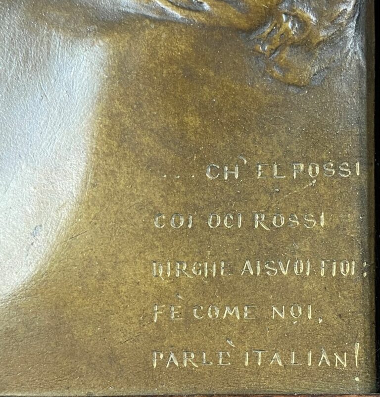 Aurelio MISTRUZZI (1880-1960) - Plaque en bronze à patine brune représentant un…