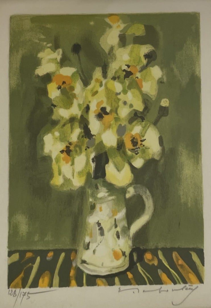 BABOULENE Eugène (1905-1994) - Vase aux fleurs - Ensemble de deux lithographies…