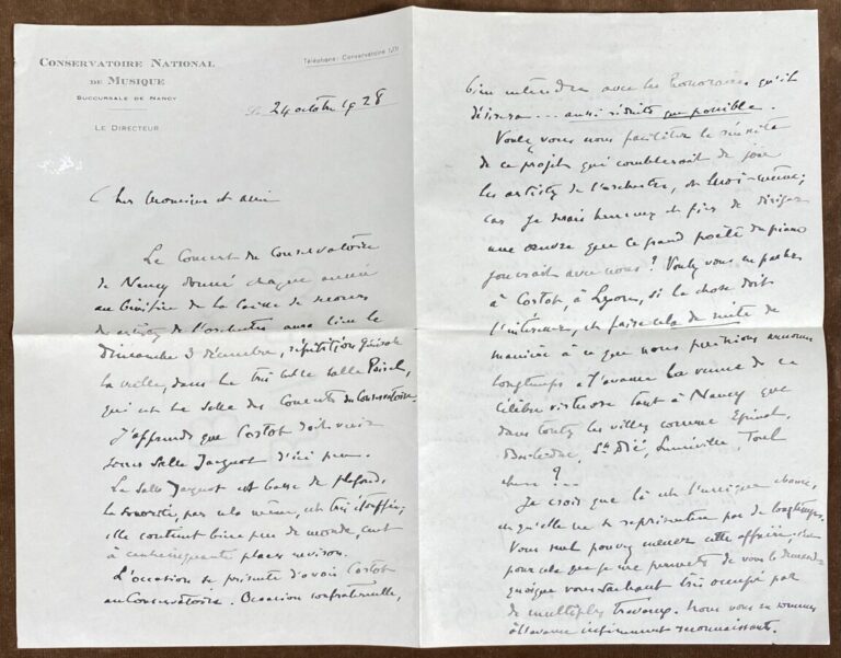 Bachelet, Alfred L.a.s. - Lettre datée de 1928.