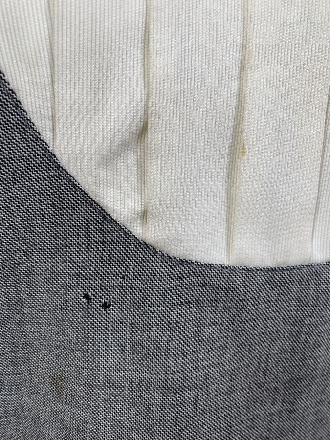 BALENCIAGA - Ensemble robe et veste à manches ¾ - La robe chinée gris à empièce…