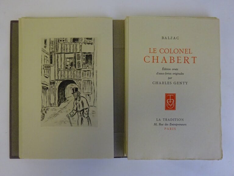 BALZAC (Honoré de) ; - Le colonel Chabert. Illustrations à l'eau forte de Charl…