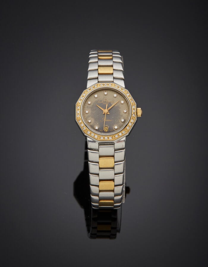 BAUME & MERCIER - BRACELET MONTRE ronde de dame, modèle "Riviera" en or jaune (…