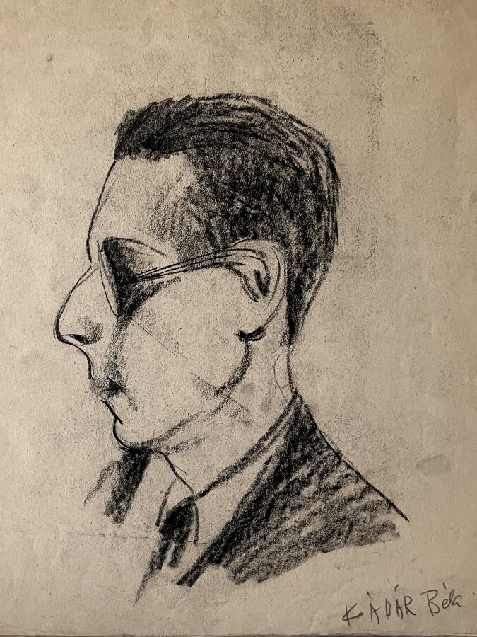 Béla KADAR (1877-1956) - Portrait du compositeur Paul Arma (Imré Weisshaus) - F…