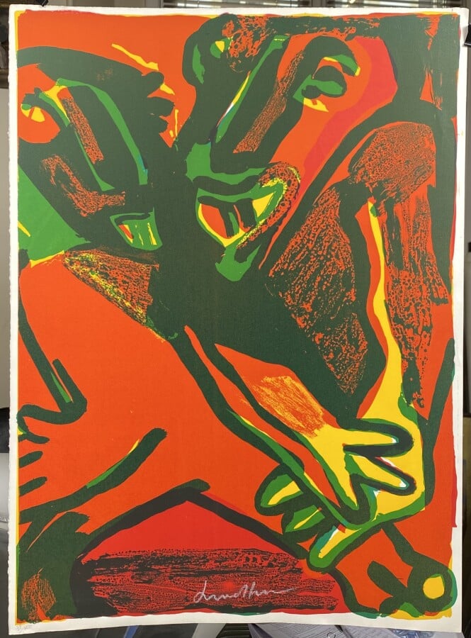 Bengt LINDSTRÖM (1925-2008) - Sans titre - Lithographie en couleurs, sur vélin,…