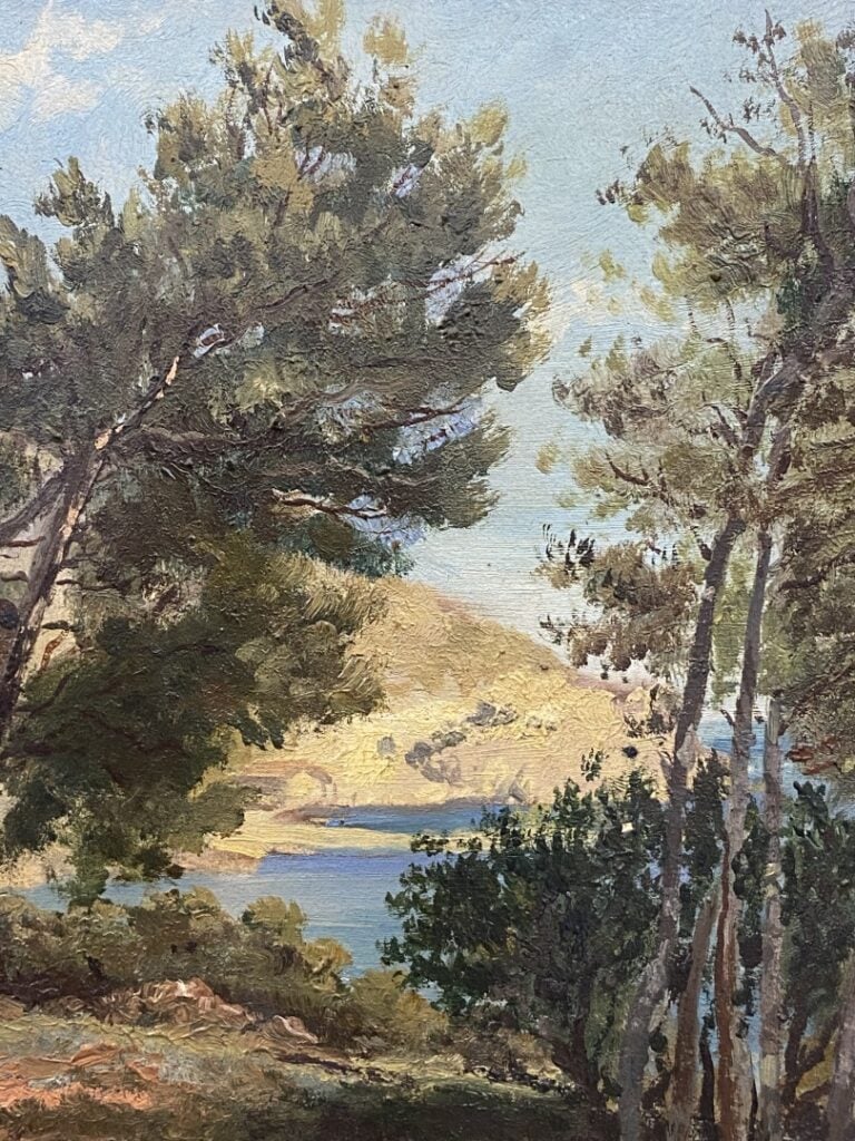 BERTOLA - Paysage de bord de mer - Huile sur carton (?) - 25 x 34 cm - AJOUT LO…