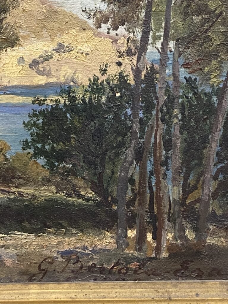 BERTOLA - Paysage de bord de mer - Huile sur carton (?) - 25 x 34 cm - AJOUT LO…
