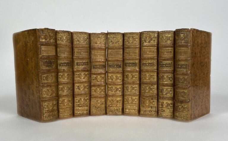 Bibliothèque portative des pères de l'église - P. Paul Lottin, 1758. - 9 vols i…