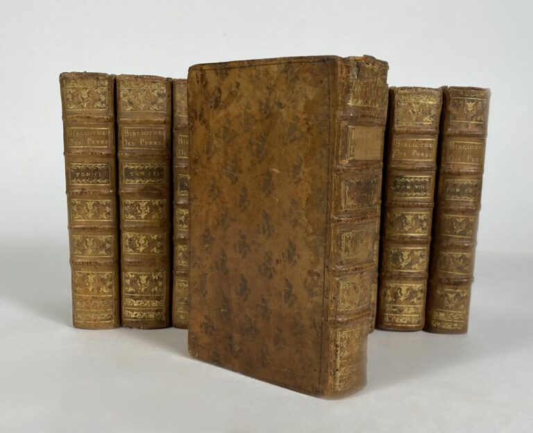 Bibliothèque portative des pères de l'église - P. Paul Lottin, 1758. - 9 vols i…
