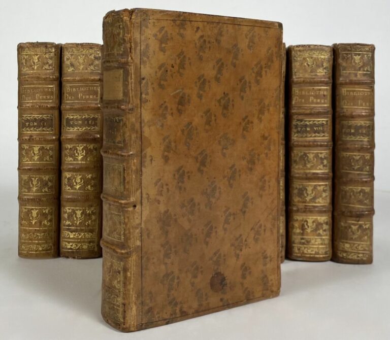 Bibliothèque portative des pères de l'église - P. Paul Lottin, 1758. - 9 vols i…