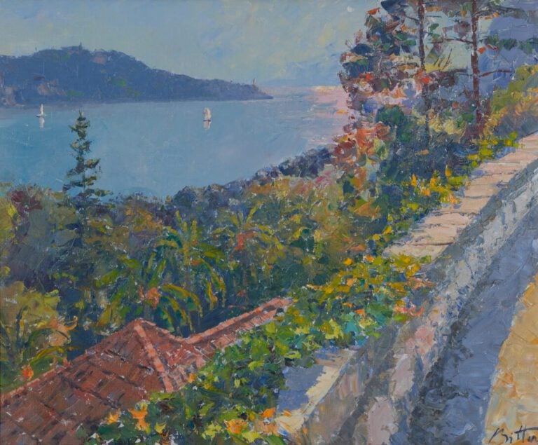 BITTAR Pierre (né en 1934) - "La baie de Villefranche" - Huile sur toile signée…